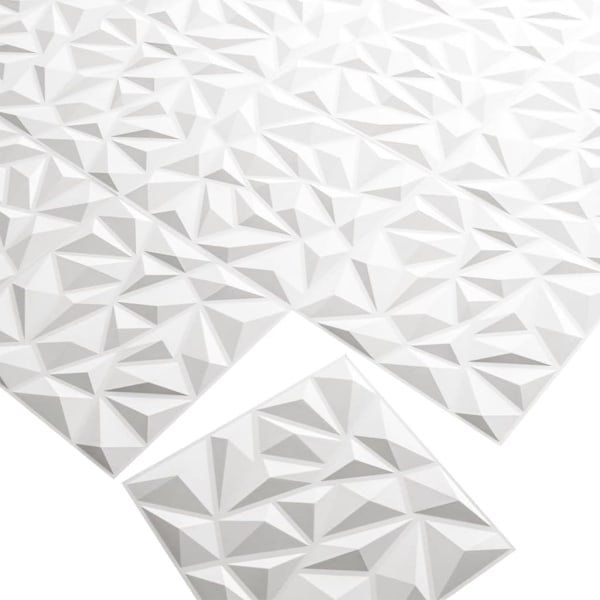 WallArt Väggpanel 3D 12 st GA-WA27 Vit
