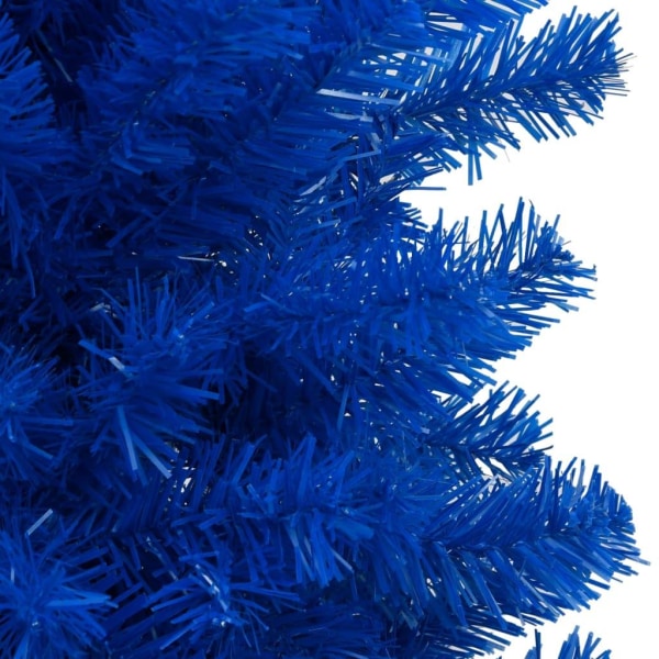 vidaXL Belyst plastgran med kulor blå 240 cm PVC Blå