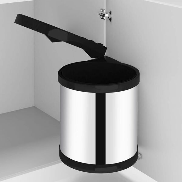 vidaXL Inbyggd sophink rostfritt stål 8 L Silver
