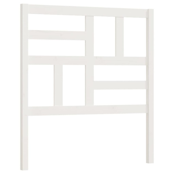 vidaXL Sänggavel vit 81x4x104 cm massiv furu Vit