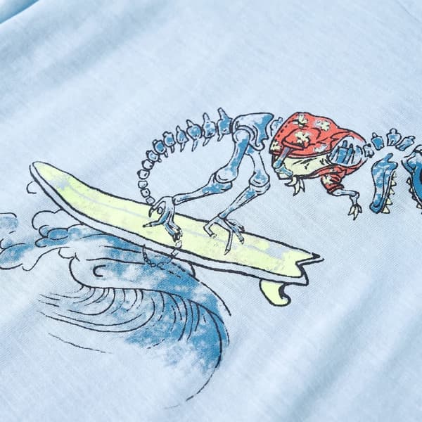 vidaXL T-shirt för barn ljusblå 140 Blå