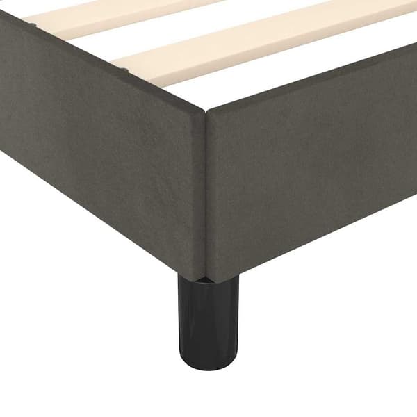 vidaXL Sängram utan madrass mörkgrå 180x200 cm sammet Grå