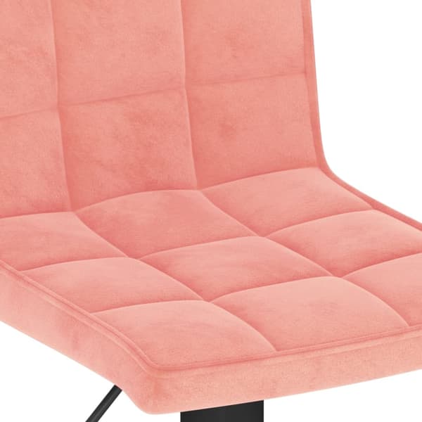 vidaXL Barstolar 2 st rosa sammet Rosa