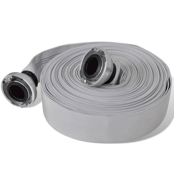 vidaXL Brandslang 30 m med C-Storz-kopplingar 2 tum Vit