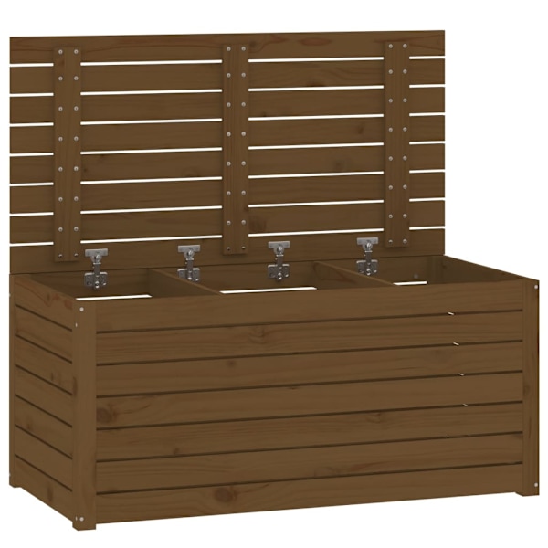 vidaXL Dynbox honungsbrun 101x50,5x46,5 cm massiv furu Brun