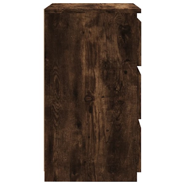 vidaXL Sängbord 2 st rökfärgad ek 40x35x62,5 cm konstruerat trä Brun