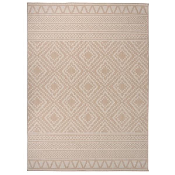 vidaXL Utomhusmatta plattvävd 200x280 cm brun ränder Brun