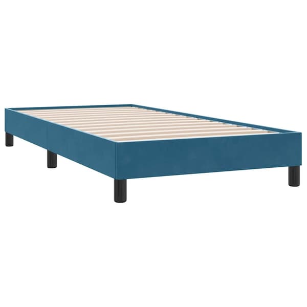 vidaXL Ramsäng med madrass mörkblå 80x210 cm sammet Blå