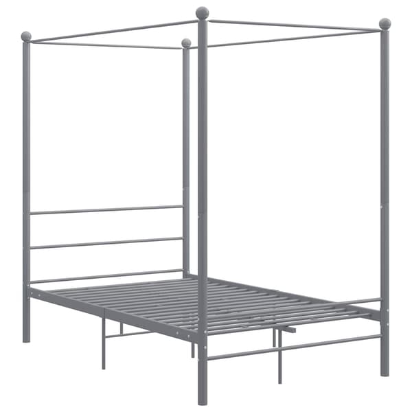 vidaXL Himmelsäng grå metall 120x200 cm grå