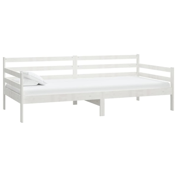 vidaXL Dagbädd vit massiv furu 90x200 cm Vit