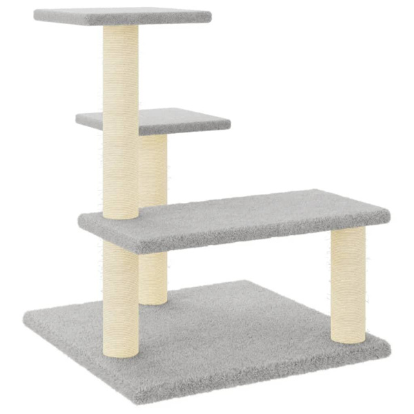 vidaXL Klösträd med sisalpelare ljusgrå 61 cm Grå