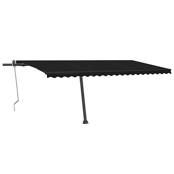 vidaXL Automatisk markis med vindsensor & LED 500x300 cm antracit Antracit