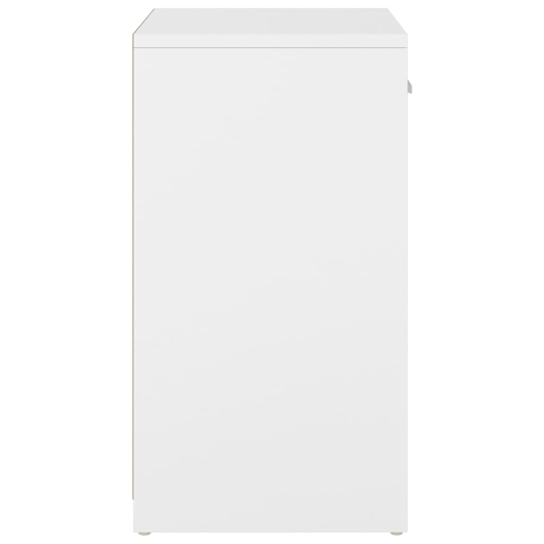vidaXL Skobänk vit och sonoma-ek 94,5x31x57 cm konstruerat trä Beige