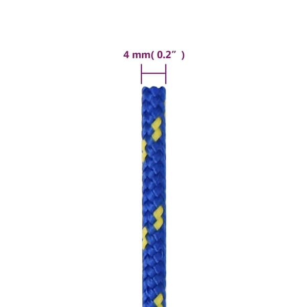 vidaXL Båtlina blå 4 mm 250 m polypropen Blå