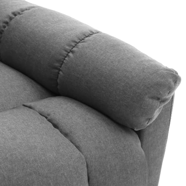 vidaXL Massagefåtölj ljusgrå tyg grå