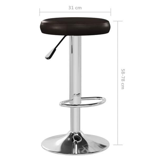 vidaXL Barstolar 2 st brun konstläder Brun