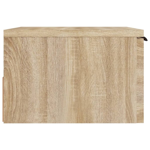 vidaXL Väggmonterat sängbord sonoma-ek 34x30x20 cm Brun