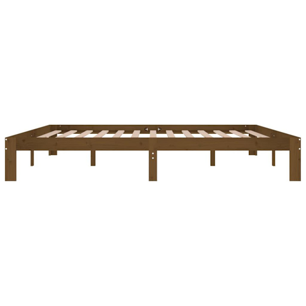 vidaXL Sängram honungsbrun massiv furu 200x200 cm Brun