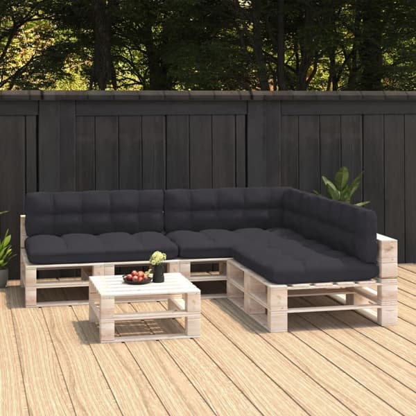 vidaXL Dynor till pallsoffa 7 st antracit Antracit