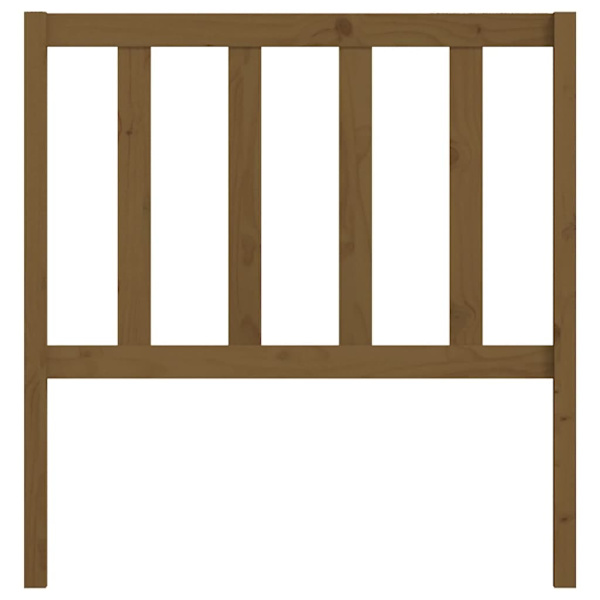 vidaXL Sänggavel honungsbrun 96x4x100 cm massiv furu Brun