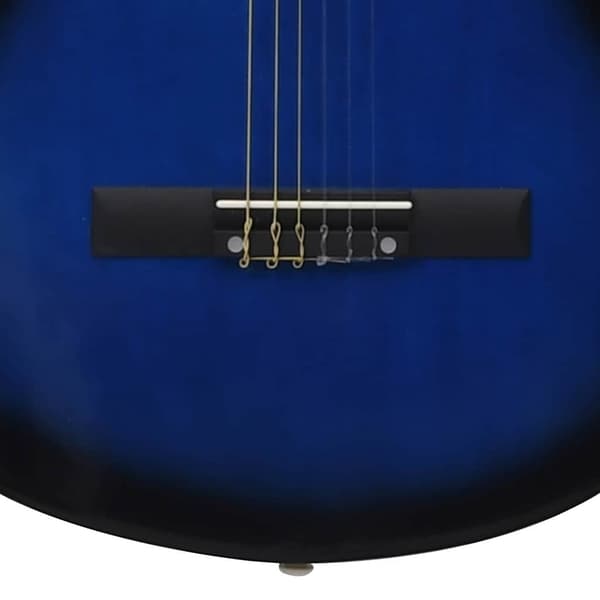 vidaXL Gitarr för nybörjare med fodral klassisk blå 4/4 39"