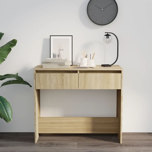 vidaXL Avlastningsbord sonoma ek 89x41x76,5 cm konstruerat trä Beige