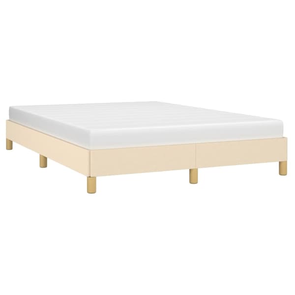 vidaXL Sängram gräddvit 140x190 cm tyg Kräm