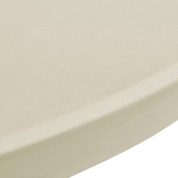 vidaXL Överdrag till ståbord 2 st Ø 60 cm stretch gräddvit Creme