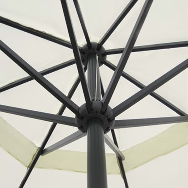 vidaXL Parasoll 500 cm vit Vit