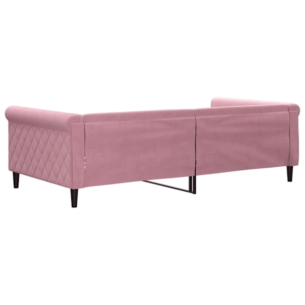 vidaXL Dagbädd rosa 100x200 cm sammet Rosa