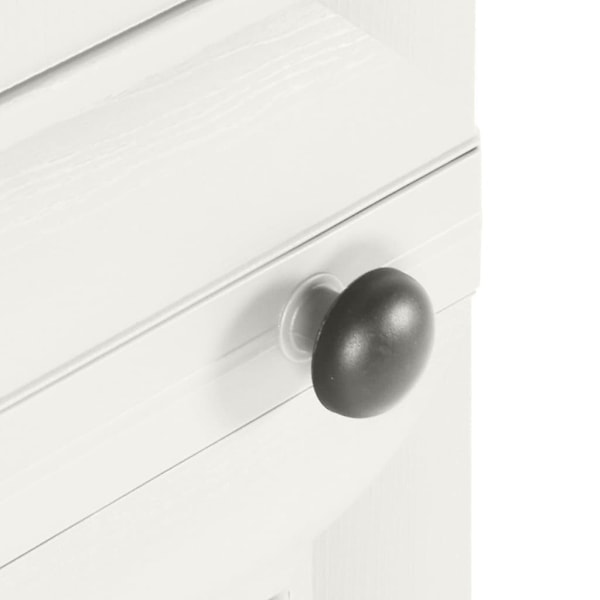 vidaXL Plastskåp 40x43x164 cm träimitation kaninvit Vit