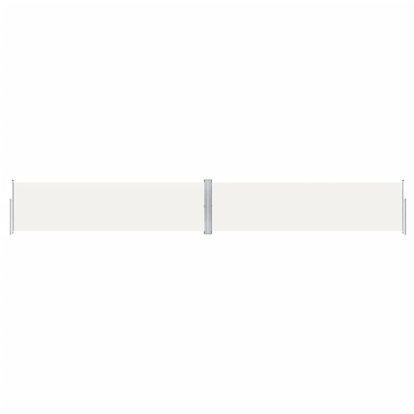 vidaXL Infällbar sidomarkis gräddvit 140x1000 cm Kräm