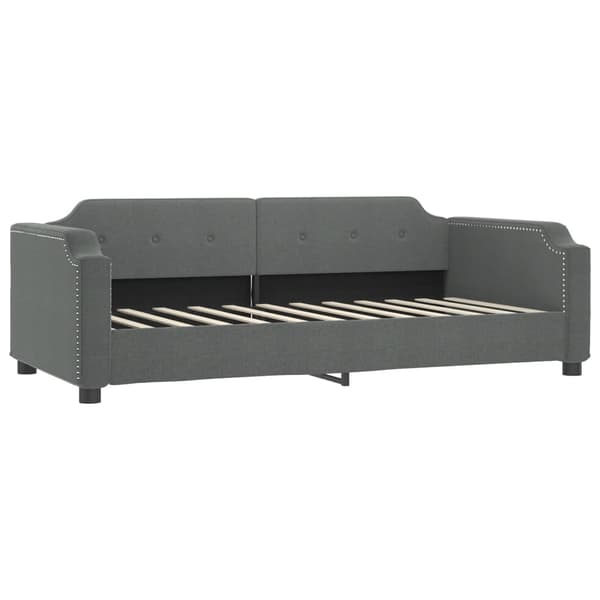 vidaXL Dagbädd mörkgrå 90x200 cm tyg Grå