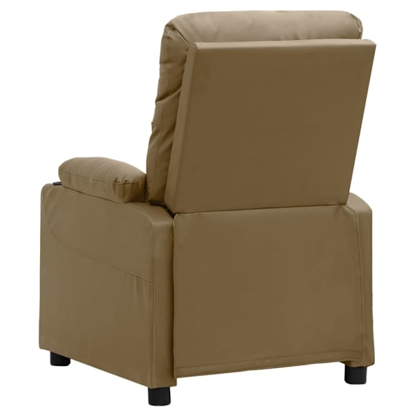 vidaXL Elektrisk reclinerfåtölj cappuccino konstläder Brun