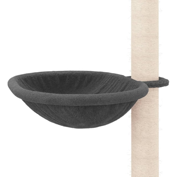 vidaXL Golv-till-tak klösträd mörkgrå 263,5-289,5 cm Grå