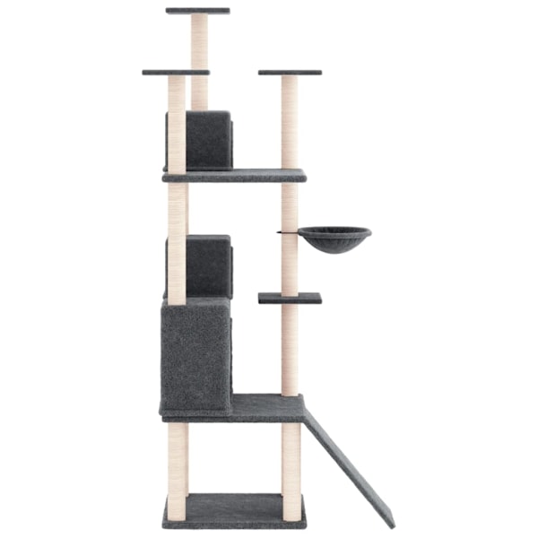 vidaXL Klösträd med sisalpelare mörkgrå 175 cm Grå