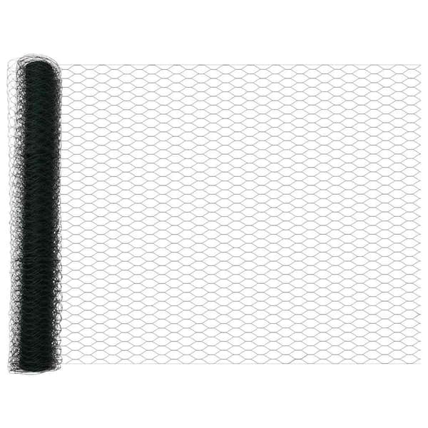 vidaXL Hexagonal stängsel med betongfundament 100 x 1,2 m Grön Mesh Grön