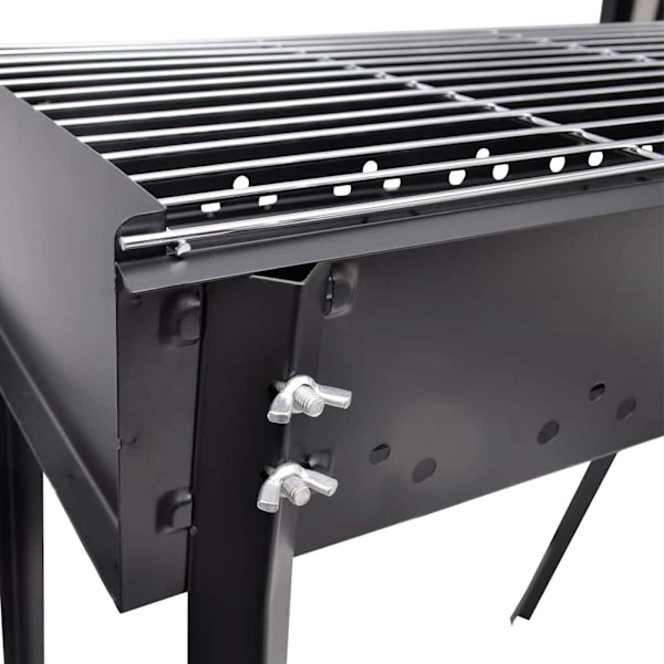 vidaXL Kolgrill rektangulär svart 75x28 cm Svart