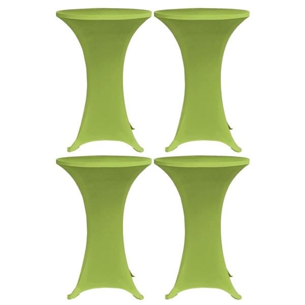 vidaXL Bordsöverdrag 4 st 60 cm stretch grön Grön