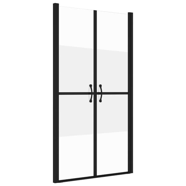 vidaXL Duschdörr halvfrostad ESG (93-96)x190 cm Silver