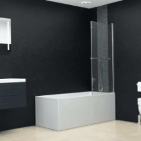 vidaXL Duschvägg fällbar 2 paneler ESG 95x140 cm Transparent