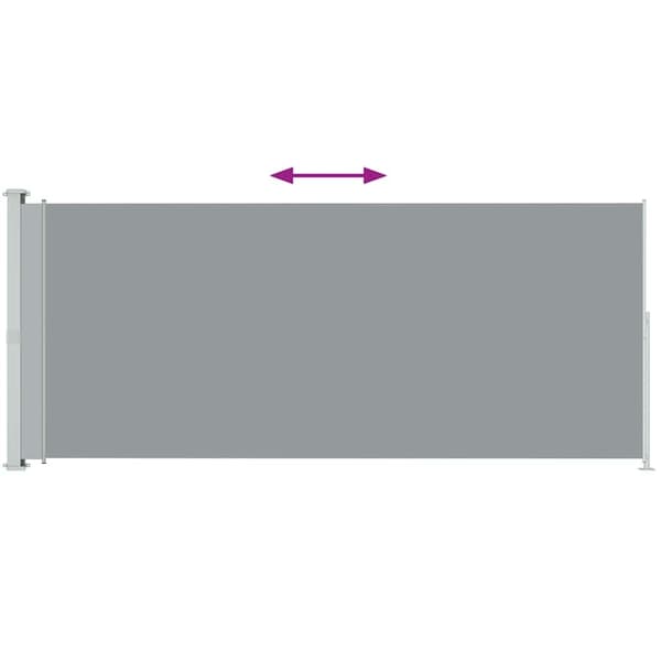 vidaXL Infällbar sidomarkis 180x500 cm grå grå