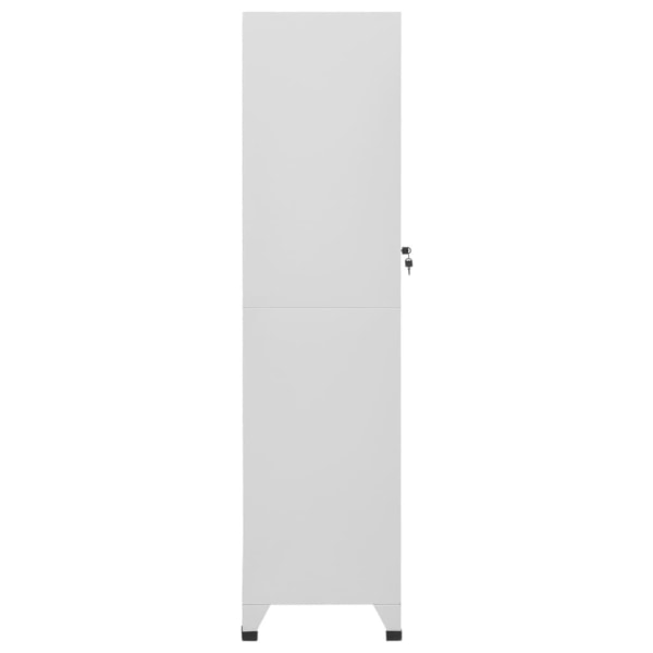 vidaXL Klädskåp för omklädningsrum 38x45x180 cm grå