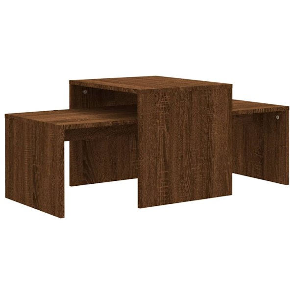 vidaXL Soffbord brun ek 100x48x40 cm konstruerat trä Brun
