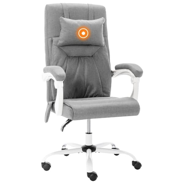 vidaXL Massagekontorsstol grå tyg grå