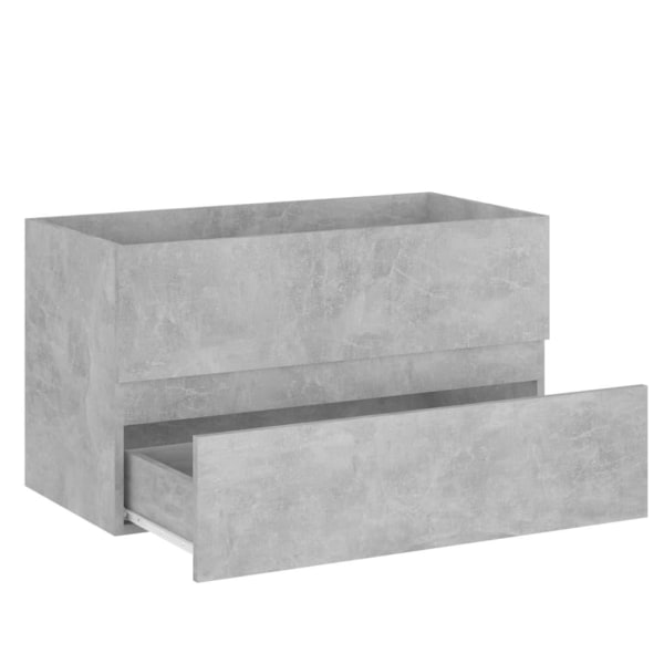 vidaXL Tvättställsskåp betonggrå 80x38,5x45 cm spånskiva grå