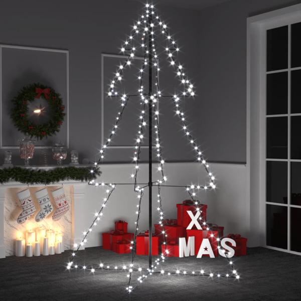 vidaXL Ljuskon för julgran 240 LED inne/ute 118x180 cm Vit