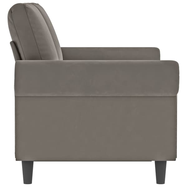 vidaXL 2-sitssoffa ljusgrå 120 cm sammet Grå