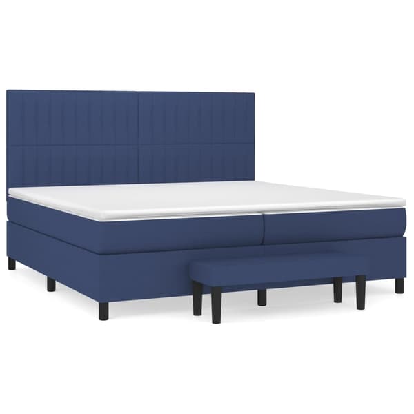 vidaXL Ramsäng med madrass blå 200x200 cm tyg Blå