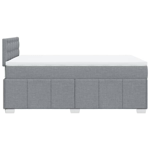 vidaXL Ramsäng med madrass ljusgrå 120x200 cm tyg Grå